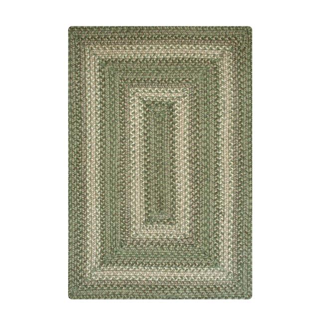 Grassland green jute braided rug