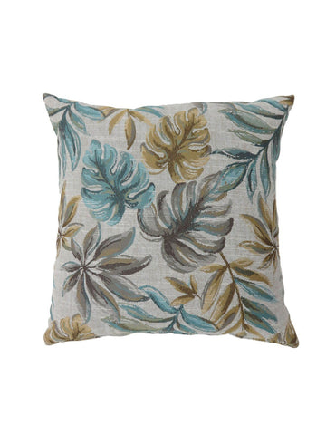 Contemporary Style Leaf Designed Set Of 2 Throw Pillows