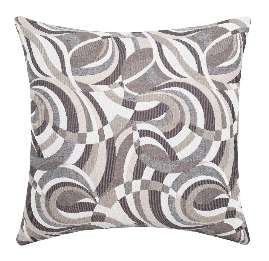 Contemporary Style Swirling Pattern Set Of 2 Throw Pillows