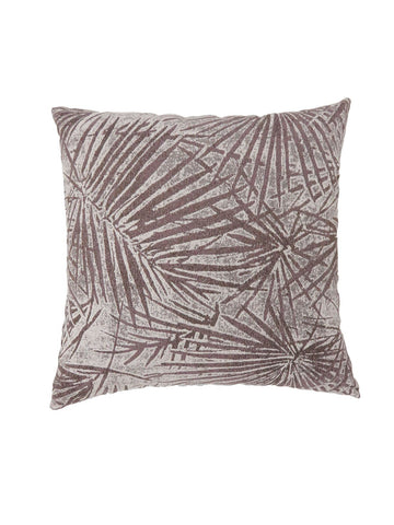 Contemporary Style Palm Leaves Designed Set Of 2 Throw Pillows