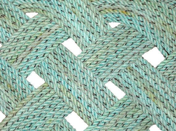 Green & Silver Rope Rug